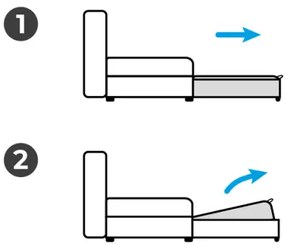 Trojmiestna rozkladacia sedačka RIGATTO svetlosivá