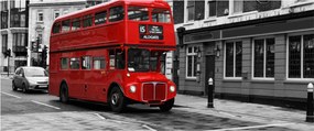 Obraz -Londýn s autobusom (120x50 cm)