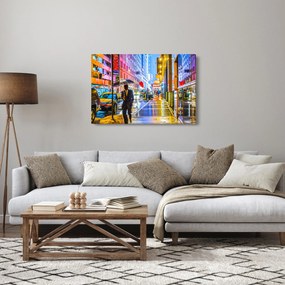Obraz - Mesto v neónovej žiare (90x60 cm)