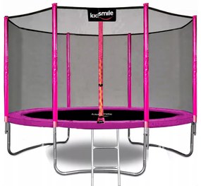 Trampolína s vonkajšou sieťou 252 cm - RUŽOVÁ
