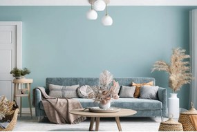 Stropné svietidlo Eliza, 3x biele sklenené tienidlo, g/be, o