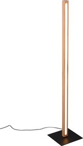 LED stojacia lampa v čierno-prírodnej farbe (výška 115 cm) Bellari – Trio