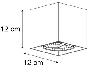 Dizajnové bodové svetlo čierne štvorcové - Box