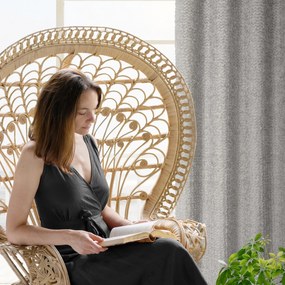 ZÁVES NA KRÚŽKOCH EVA MINGE TIFFANY 135X250 CM STRIEBORNÁ