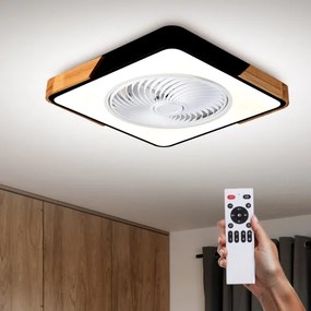 Brilagi-LED stmievateľné svietidlo s ventilátorom LED/30W/230V 3000-6500K čierna