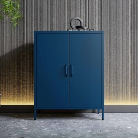 Skrinka do obývačky s policami VITO, 800 x 1015 x 400 mm, Modern: tmavomodrá farba