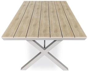 Autronic BONTEC Záhradný stôl, hliník, polywood, béžová, AZT-S1510 OAK Farba: Béžová