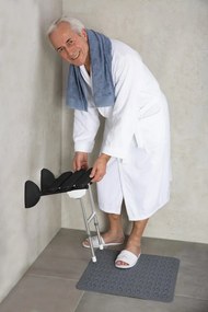 Ridder Ridder, HANDICAP sklopné sedátko do sprchy s podperou, 38x36cm, čierny, A140110-1