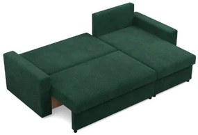 Rohová rozkladacia sedačka NEO Poso fľaškovo zelená