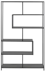 Seaford knižnica 4 police čierna