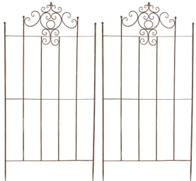 2x Mriežka na popínavé rastliny Paula - 180 x 85,5 cm - Hnedá antik