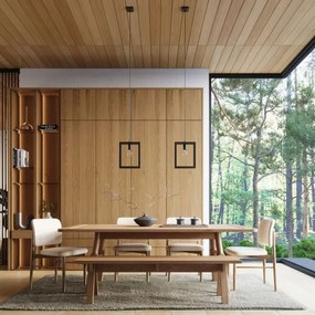 Sollux SL.1311 - Luster na lanku ARIES 1xE27/15W/230V buk/wenge