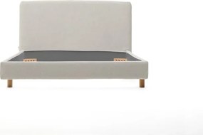 Sivá čalúnená jednolôžková posteľ bez roštu 90x200 cm Valma – Kave Home