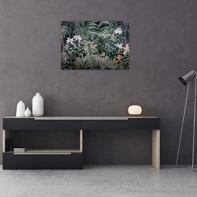 Obraz - Maľovaný vzor džungle (70x50 cm)
