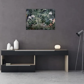 Obraz - Maľovaný vzor džungle (70x50 cm)
