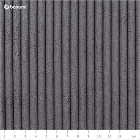 Tmavosivá čalúnená dvojlôžková posteľ s úložným priestorom s roštom 180x200 cm Mattis Cord – Meise Möbel