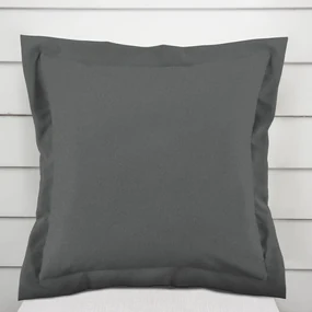 Biante Dekoračná obliečka na vankúš s lemom BKU-119 Antracitovo sivá 50 x 50 cm