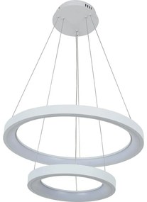 Brilagi - stmievateľný závesný luster na lankách FALCON SLIM LED/68W/230V, priemer 50 cm, biela, s diaľkovým ovládaním