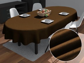 Biante Oválny obrus/imitácia brúsenej kože Alcantara ALC-017 Hnedý hrdzavý 50x100 cm