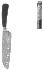 Nôž kuchynský Santoku, damašková oceľ/pakka, 18,5 cm
