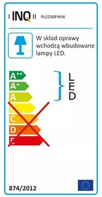 INQ Svietidlo s pohybovým senzorom LED Vika 12W 830 PLC030PWW PLC030PWW