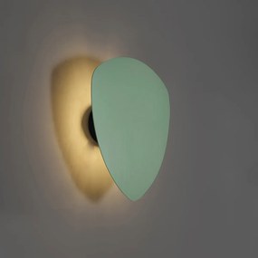 Dizajnová nástenná lampa zelená organická 32 cm 2-svetlá - Pulley