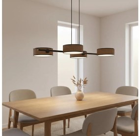 Závesný luster na lanku DRUMZ 4xE14/10W/230V hnedý