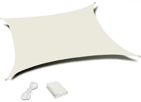 ModernHome Štvorcová nepremokavá plachta, strieška 4x4m ModernHome - béžová