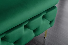 Taburetka moderná smaragdovo zelený zamat