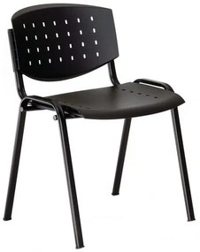 Plastová jedálenská stolička Layer, čierna