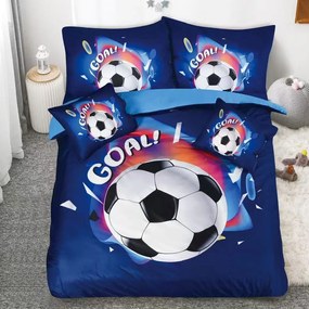 Obliečky GOAL BLUE 3-dielna sada 140x200 cm