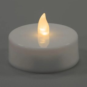 Sada batériových čajových sviečok s časovačom, biela, 8 ks