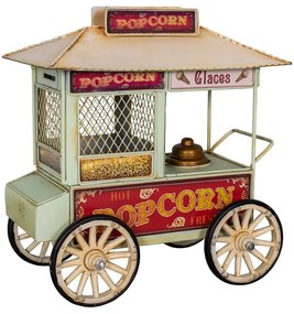 Kovová drobná dekorácia Popcorn Cart - Antic Line