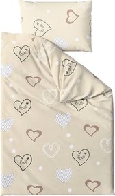 Bavlnené obliečky DEAMON POLY béžové Rozmer obliečky: 70 x 90 cm | 140 x 200 cm