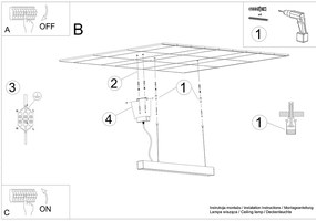 Závesné LED svietidlo Pinne 150, 1x LED 39w, 3000k, b