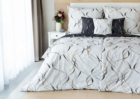 Kvalitná luxusná posteľná bielizeň - Kingston Cotton deluxe digital 1x 220/210, 2x 70/90