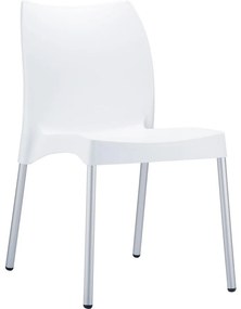 VITA záhradná stolička bez podrúčok white