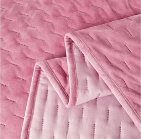Zamatový prehoz na posteľ ASTRALIA, ružový Rozmer: 170 x 210 cm