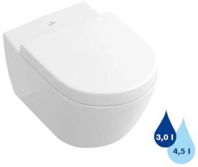 Wc závesné Villeroy & Boch Subway 2.0 zadný odpad 56001001