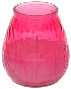 Nexos 86225 Sada sviečok v ružovom skle, 10 cm, 4 ks