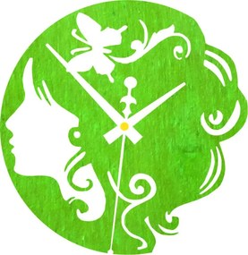 SENTOP | Drevené hodiny - dáma s motýľom vo vlasoch | SENTOP PR0399 analógové