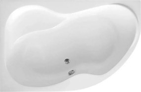 Aqualine Aqualine, CIDLINA vaňa 160x105x45cm, ľavá, bez nožičiek, biela, G3615