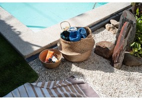 Svetlý úložný košík z morskej trávy Compactor, ⌀ 27 cm