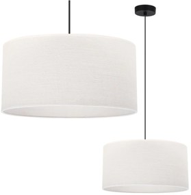 Závesné svietidlo Juta, 1x biele jutové tienidlo, (fi 35cm), b
