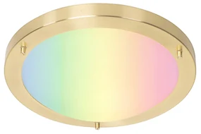 Inteligentné stropné svietidlo zlaté 31 cm IP44 vrátane Wifi A60 - Yuma