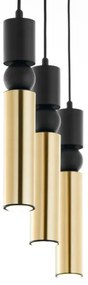Jupiter 2007 - Luster na lanku ALAS 3xGU10/10W/230V zlatá/čierna
