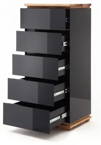 Komoda ARVI čierna/dub