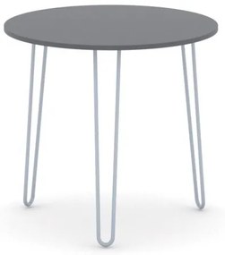 Okrúhly jedálenský stôl SPIDER, priemer 800 mm, sivo-strieborná podnož, doska grafitová