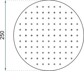 Rea Rea, okrúhla hlavová sprcha s priemerom 250 mm, zlatá lesklá, REA-P0506