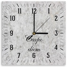 Gario Hodiny na stenu Carpe diem na ľahkom kameni Rozmery: 60 x 60 cm